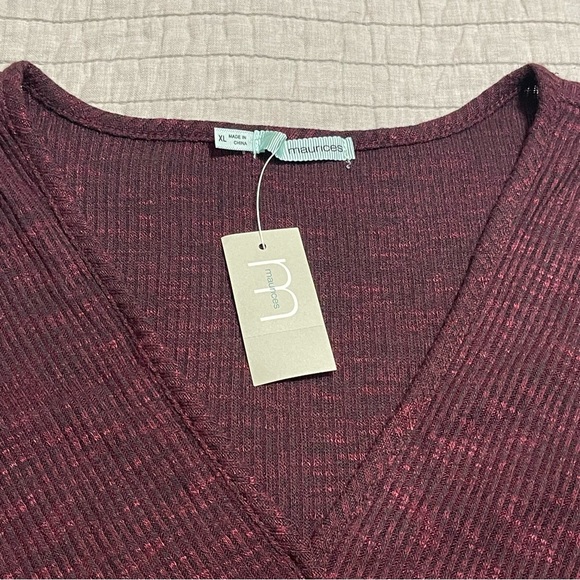 Maurices Women's Ribbed Sweater Dress with Wrap Front Size XL - Picture 2 of 8